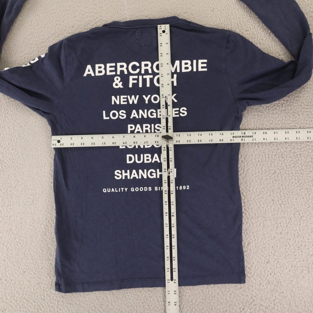Abercrombie & Fitch Shirt Mens S Blue Cotton long sleeve graphic tee - Picture 8 of 10